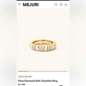 NWT Mejuri soft Charlotte pave diamond ring size 4